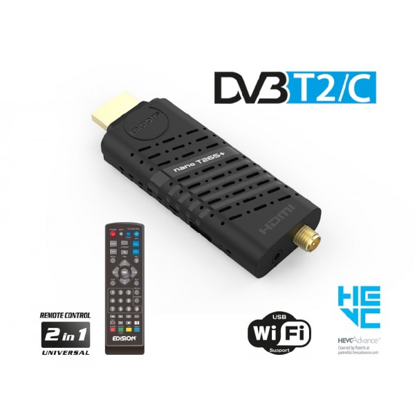 Edision ΝΑΝΟ T265+ DVB-T2 H265 HEVC Επίγειος Ψηφιακός Δέκτης